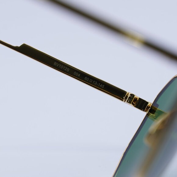 Bottega Veneta BV1012S 004 Sunglasses Gold Aviator Frame, Green Lenses - Picture 8 of 14